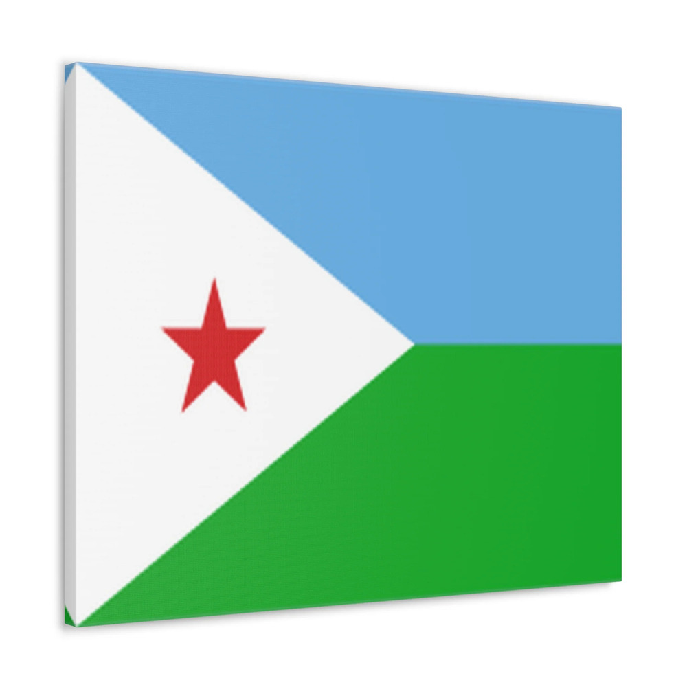Djibouti Country Flag Canvas Vibrant Wall Art Unframed Home Decor